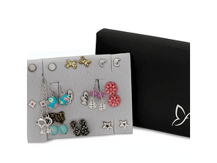 Aretes Fantasy Doce Brillos Set Love Garden Multicolor x12 - B1 21-0070730