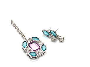 Collar y Aretes Abstractos Encanto Clasico Multicolor - | D2 21-0080972