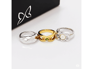 Set x3 Anillos Abstractos Trio Chic Multicolor - ANI X3 | F1 21-0078833