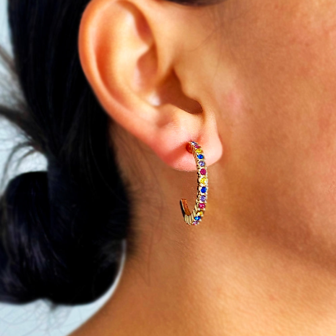 Aretes Abstractos Arcoiris Multicolor - A2 21-0093410 6