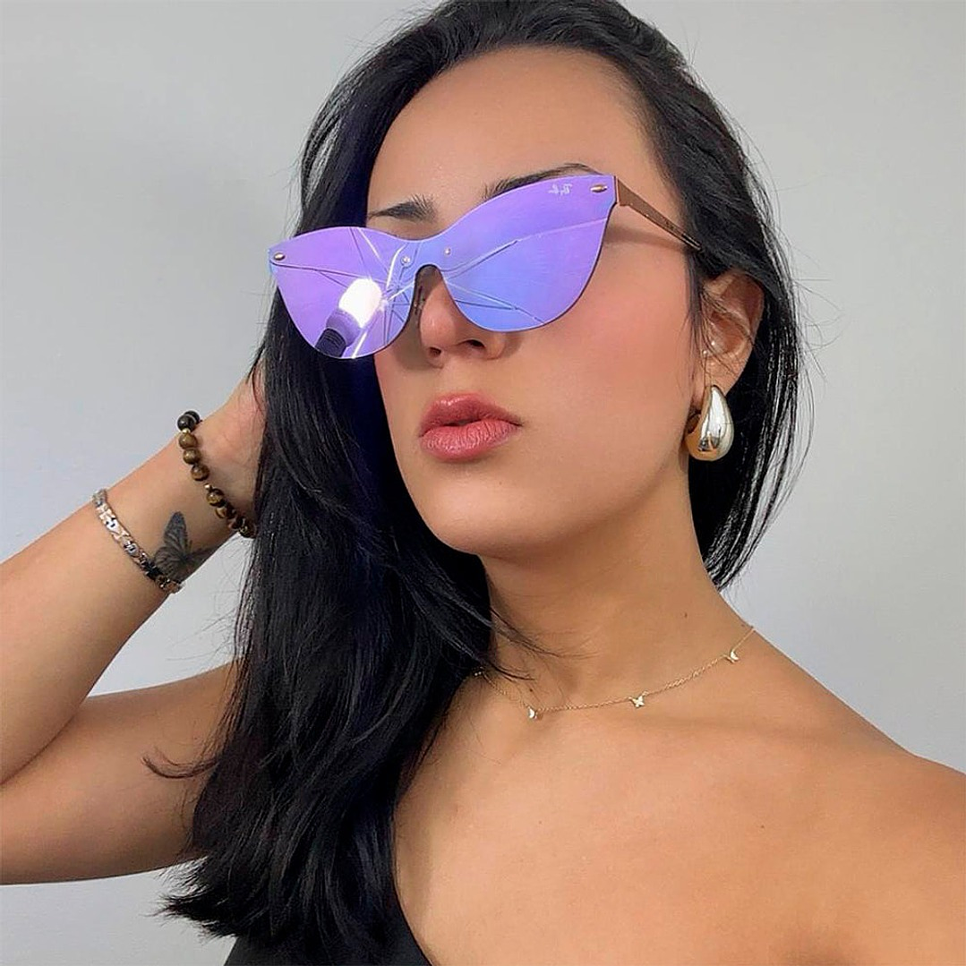 Gafas de Sol Ray Ban Eye cat RB3580N 9035/1U Color Violeta Talla 43mm 6