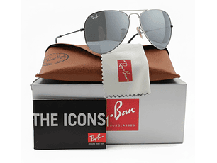 Gafas de Sol Ray Ban Aviador Espejado RB3025 W3277 Color Plateado Talla 58mm