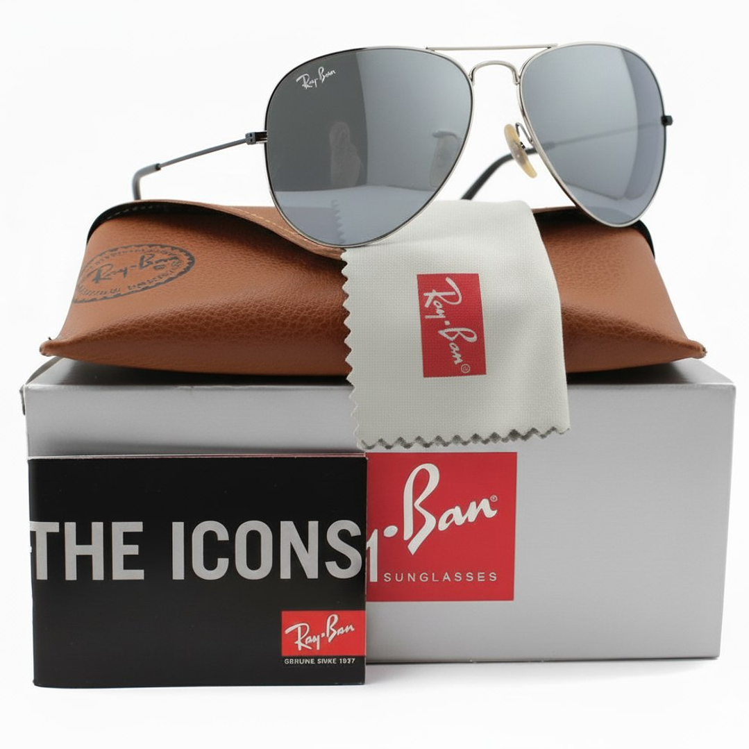 Gafas de Sol Ray Ban Aviador Espejado RB3025 W3277 Color Plateado Talla 58mm 1