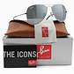Gafas de Sol Ray Ban Aviador Espejado RB3025 W3277 Color Plateado Talla 58mm - Miniatura 1