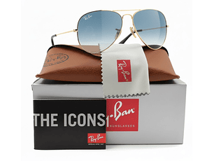 Gafas de Sol Ray Ban Aviador Degrade RB3025 001/3F Color Azul Talla 58mm