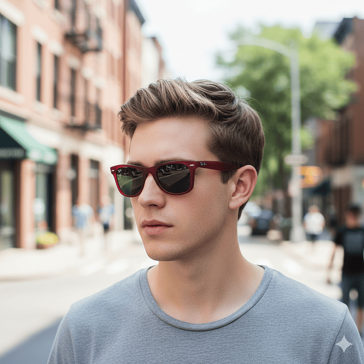 Gafas de Sol Ray Ban Wayfarer RB2140 888 Red Color Rojo Talla 54mm 6