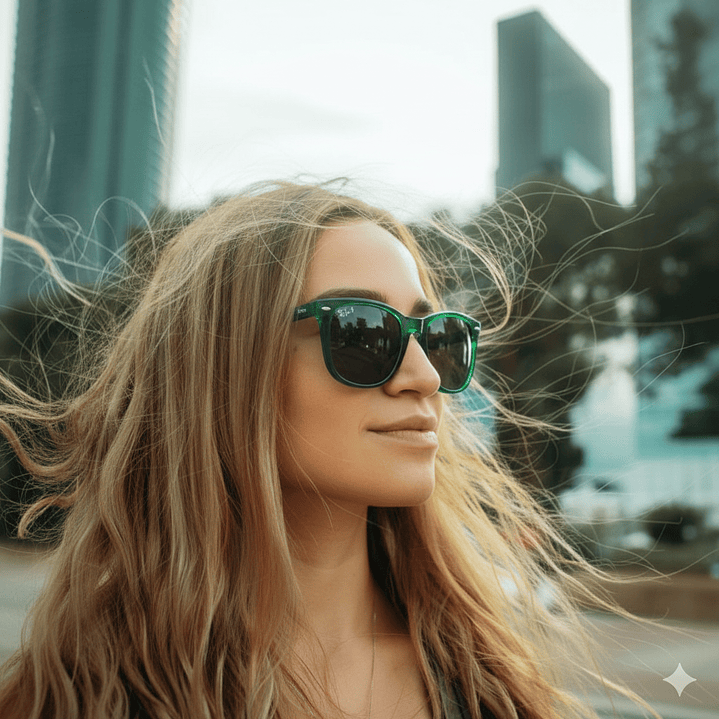 Gafas de Sol Ray Ban Wayfarer RB2140 6615/B1 Color Verde Talla 50mm 5