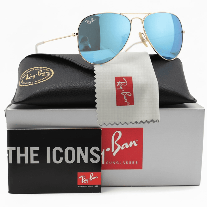 Gafas de Sol Ray Ban Aviador RB3025 112/17 Color Celeste Talla 58mm 1