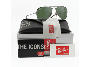 Gafas de Sol Ray Ban Aviador Gunmetal RB3025 W0879 Color Gris Talla 58mm