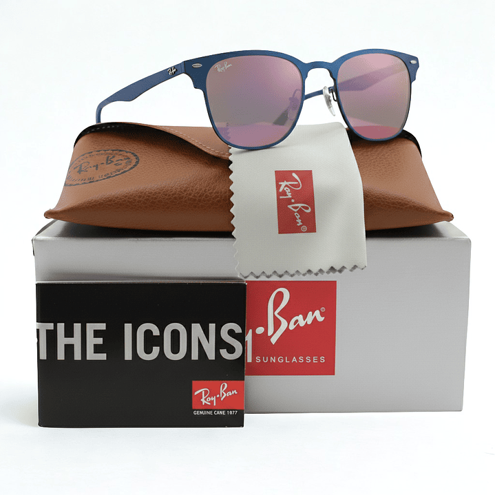 Gafas de Sol Ray Ban Blaze Clubmaster RB3576N 153/7V Color Violeta Talla 47mm 1