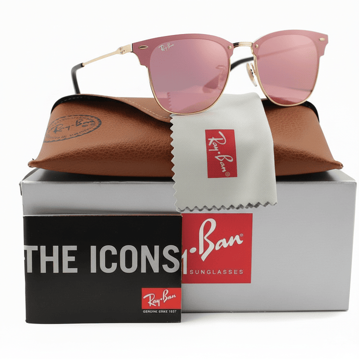 Gafas de Sol Ray Ban Blaze Clubmaster RB3576N 043/E4 Color Rosado Talla 47mm 1