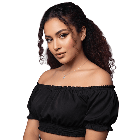 Top para Dama Shein Liso Sexy Color Negro