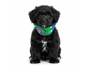 Cono para Mascota Color Celeste con Diseño de Bob Esponja Talla 1