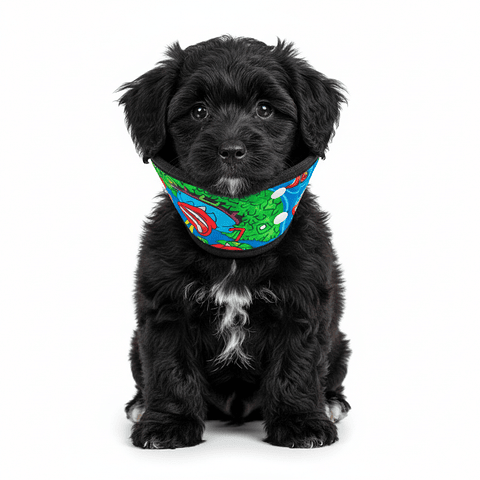 Cono para Mascota Color Celeste con Diseño de Bob Esponja Talla 1