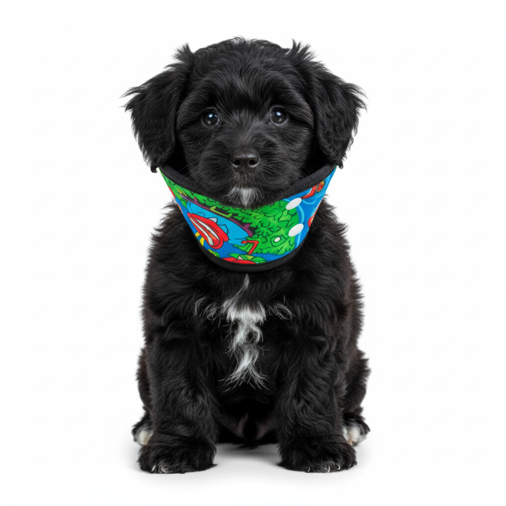 Cono para Mascota Color Celeste con Diseño de Bob Esponja Talla 1 1