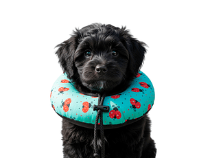 Dona Para Mascotas Color Verde con Diseño de Mariquitas Talla S