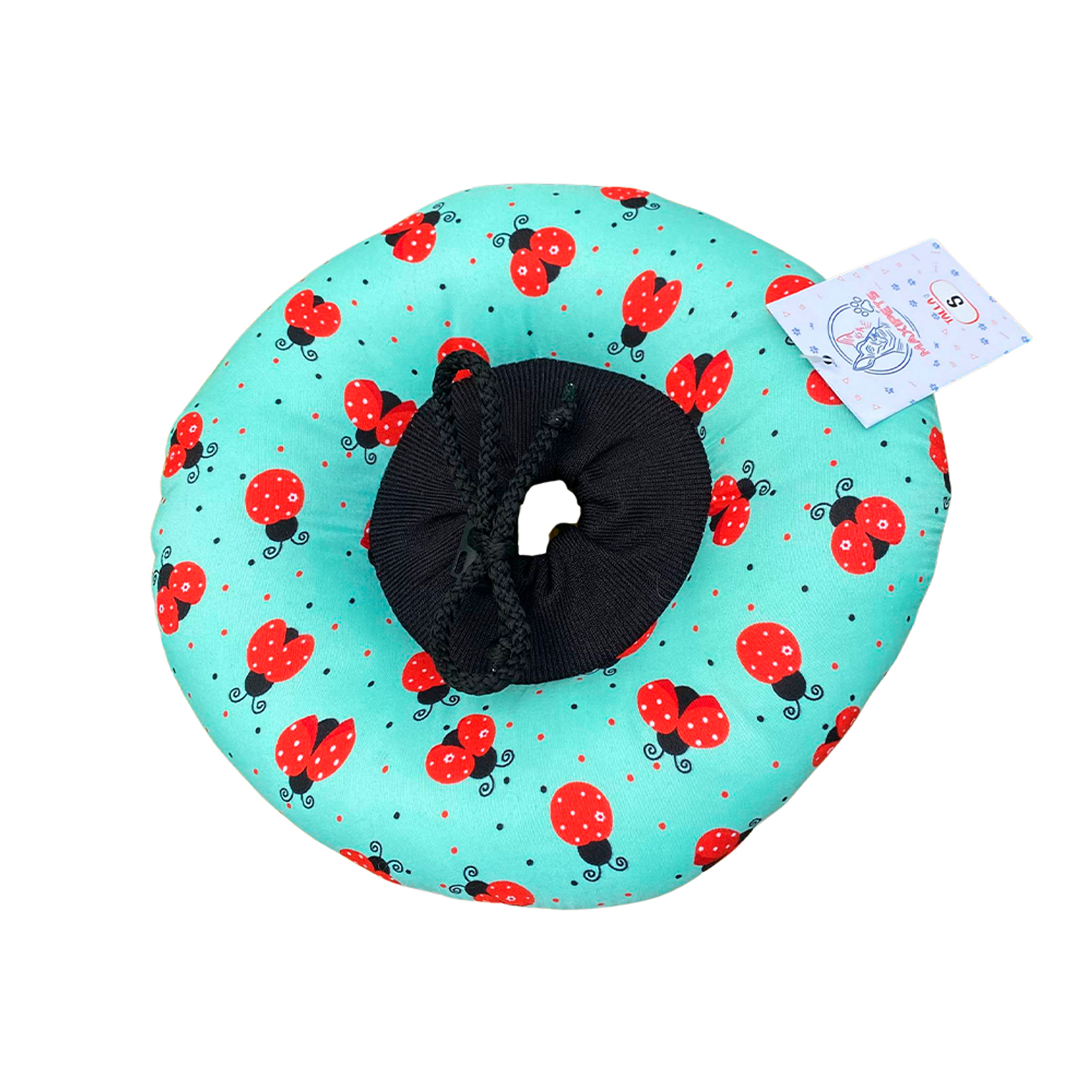 Dona Para Mascotas Color Verde con Diseño de Mariquitas Talla S 5