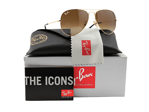 Gafas de Sol Ray Ban Aviador Degrade RB3025 001/51 Color Marron Talla 58mm