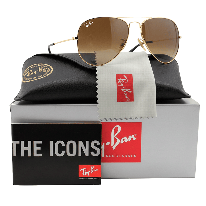 Gafas de Sol Ray Ban Aviador Degrade RB3025 001/51 Color Marron Talla 58mm 1