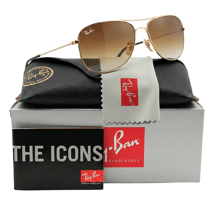 Gafas de Sol Ray Ban Aviador Caravan RB3136 001/51 Color Marron Degrade Talla 58mm 1