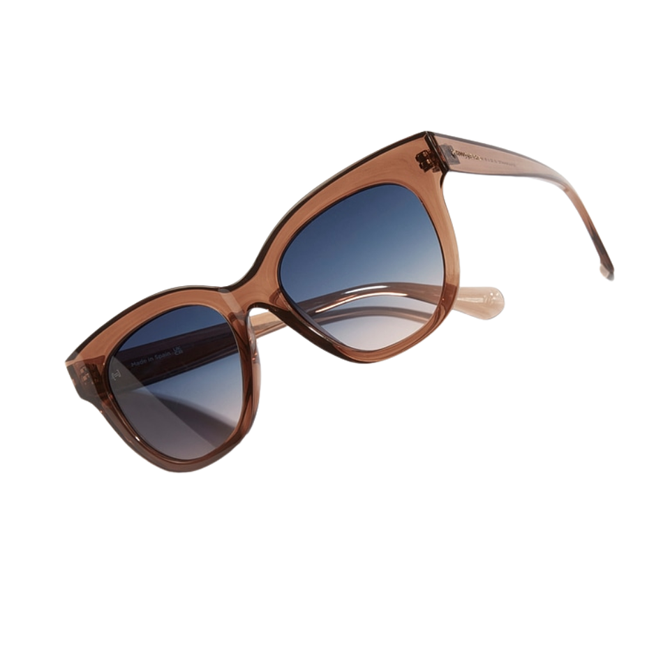 Gafas de Sol Hawkers Audrey Raw Azul y Marron Semitransparente Unisex Talla 52mm 3