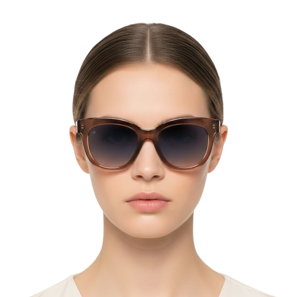 Gafas de Sol Hawkers Audrey Raw Azul y Marron Semitransparente Unisex Talla 52mm 6