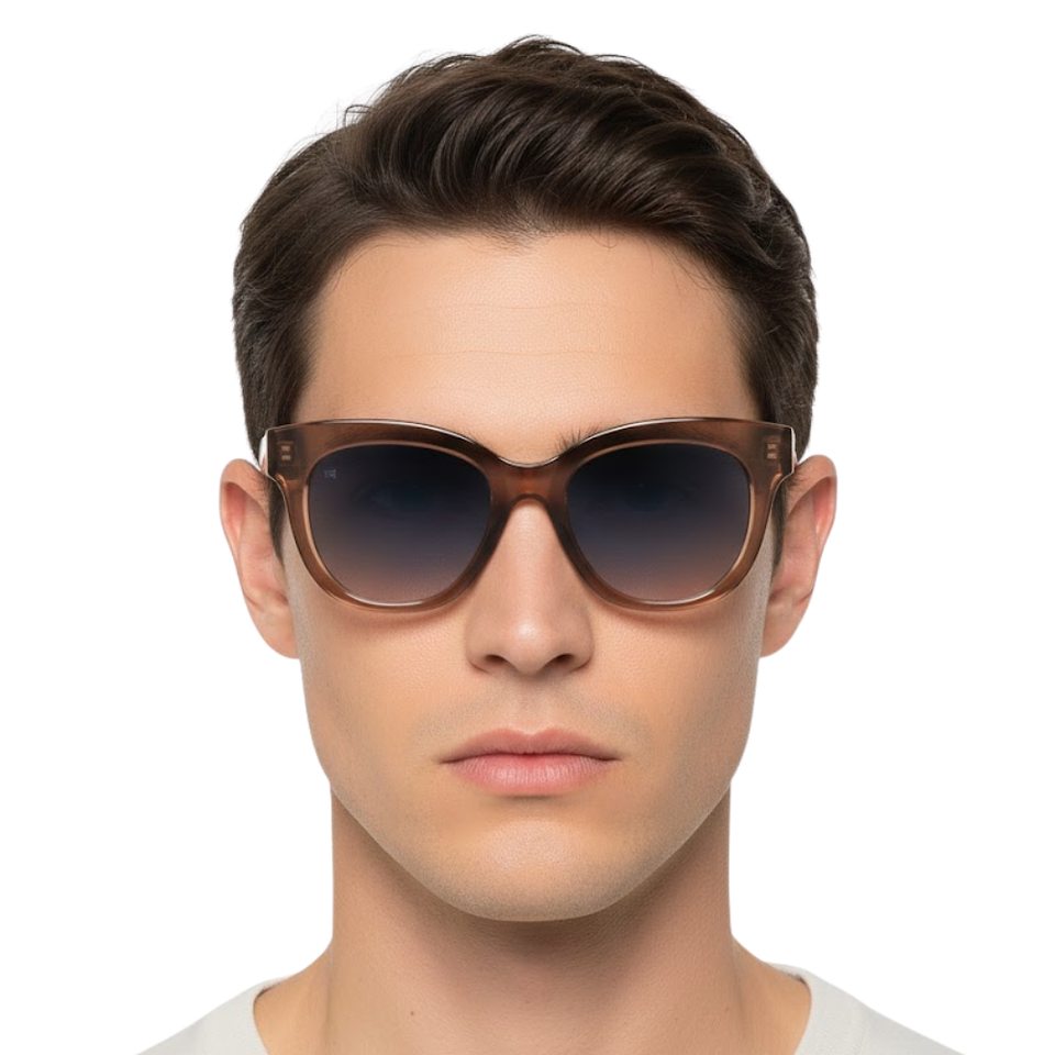 Gafas de Sol Hawkers Audrey Raw Azul y Marron Semitransparente Unisex Talla 52mm 7