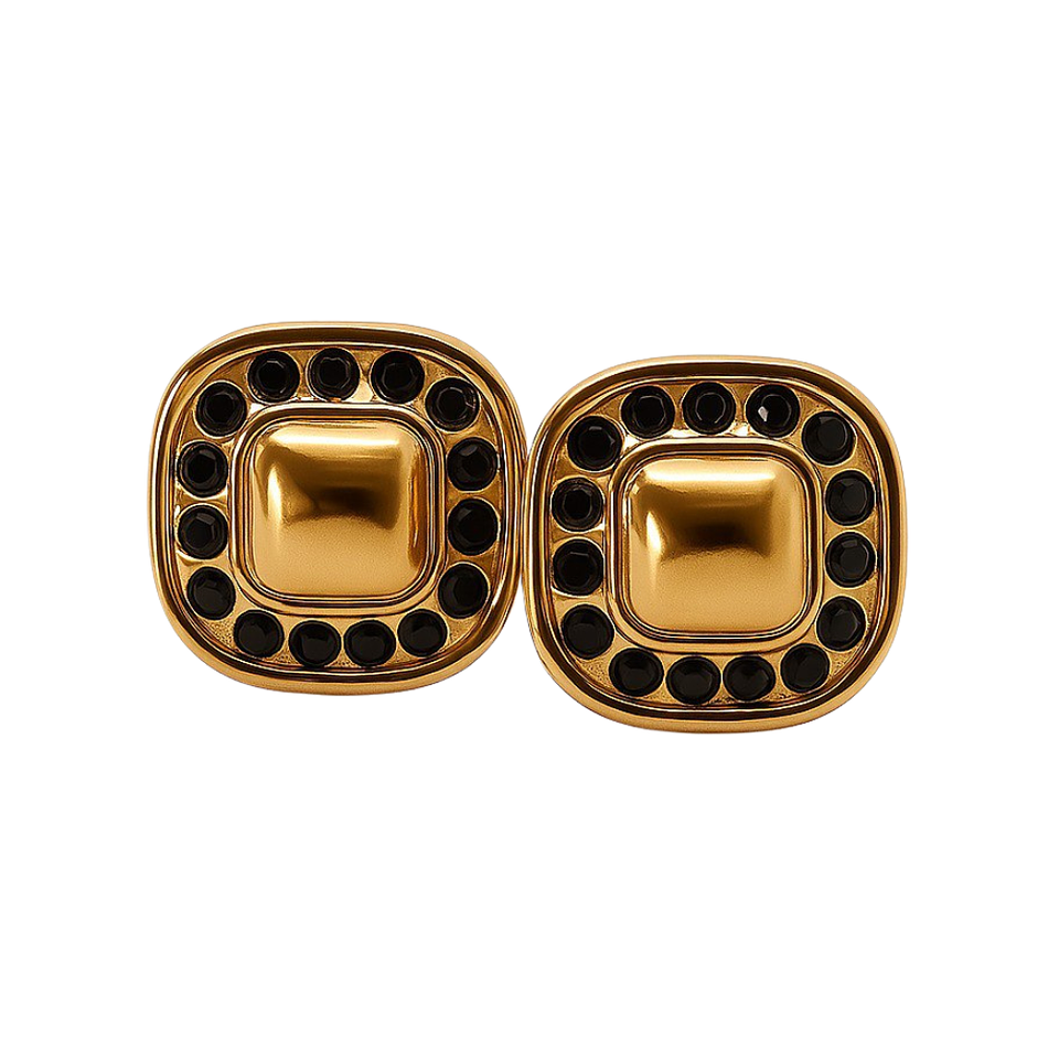 Aretes Brillo Salvaje Leopard con Diseño Dorado y Detalles Animal Print 1