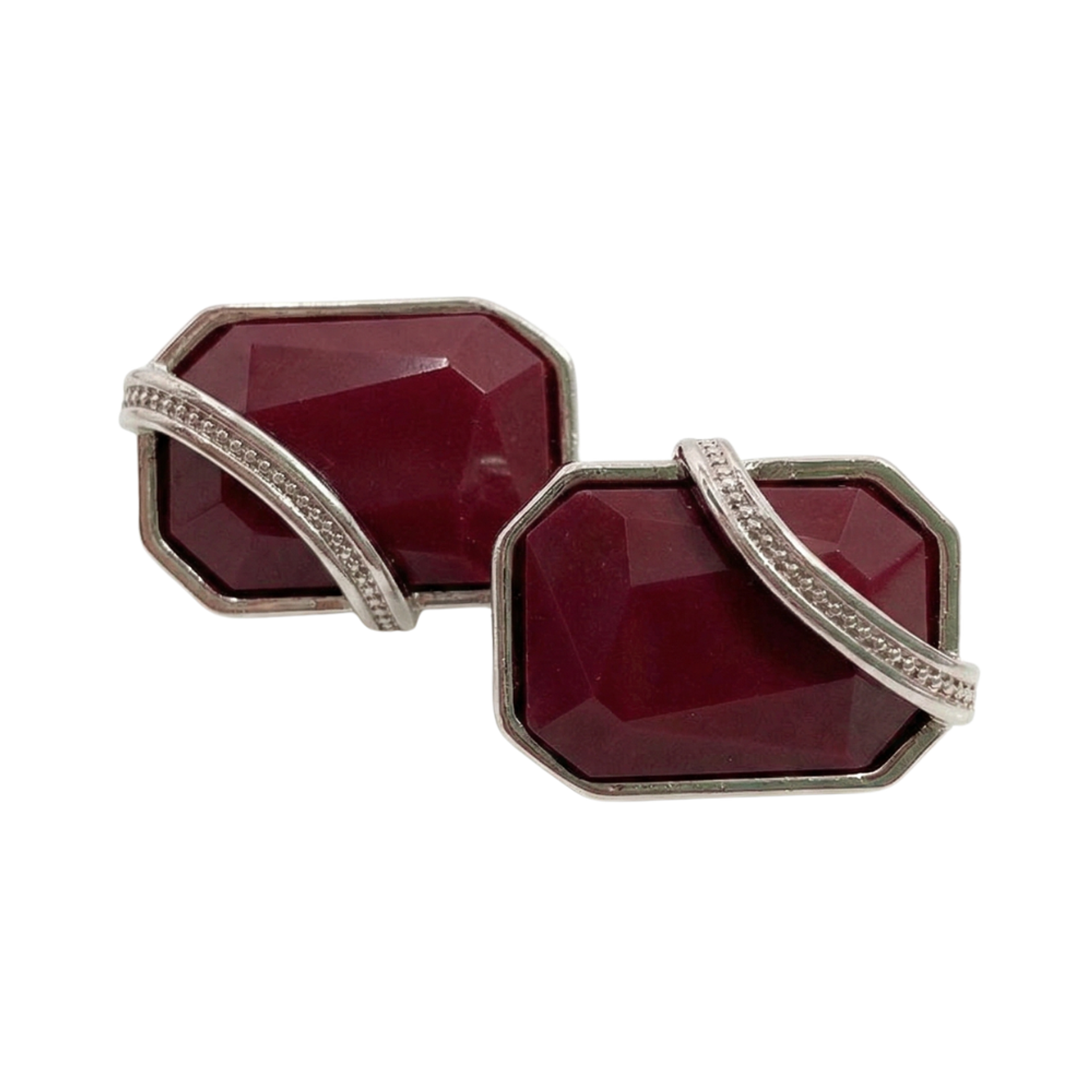 Aretes Fashion Color Vino Tinto con Diseño Elegante y Moderno 1