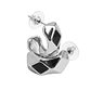 Aretes Plata Duo Color Plateado Diseño Elegante y Versátil para Mujer - Miniatura 4