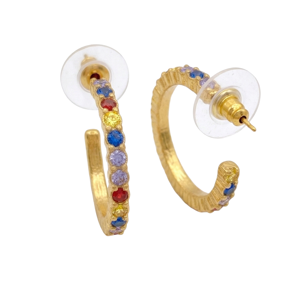 Aretes Abstractos Arcoíris Multicolor Diseño Vibrante y Moderno 2