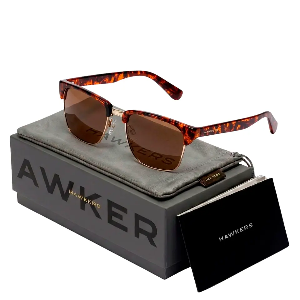 Gafas de Sol Polarizado Hawkers CLASSIC VALMONT HCVA22CWTP Marron Tortuga Unisex Talla 53 mm 1