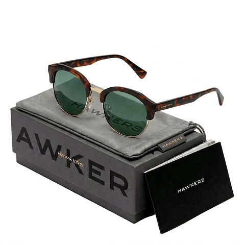 Gafas de Sol Polarizado Hawkers Classic Rounded Verde Unisex Talla 51mm
