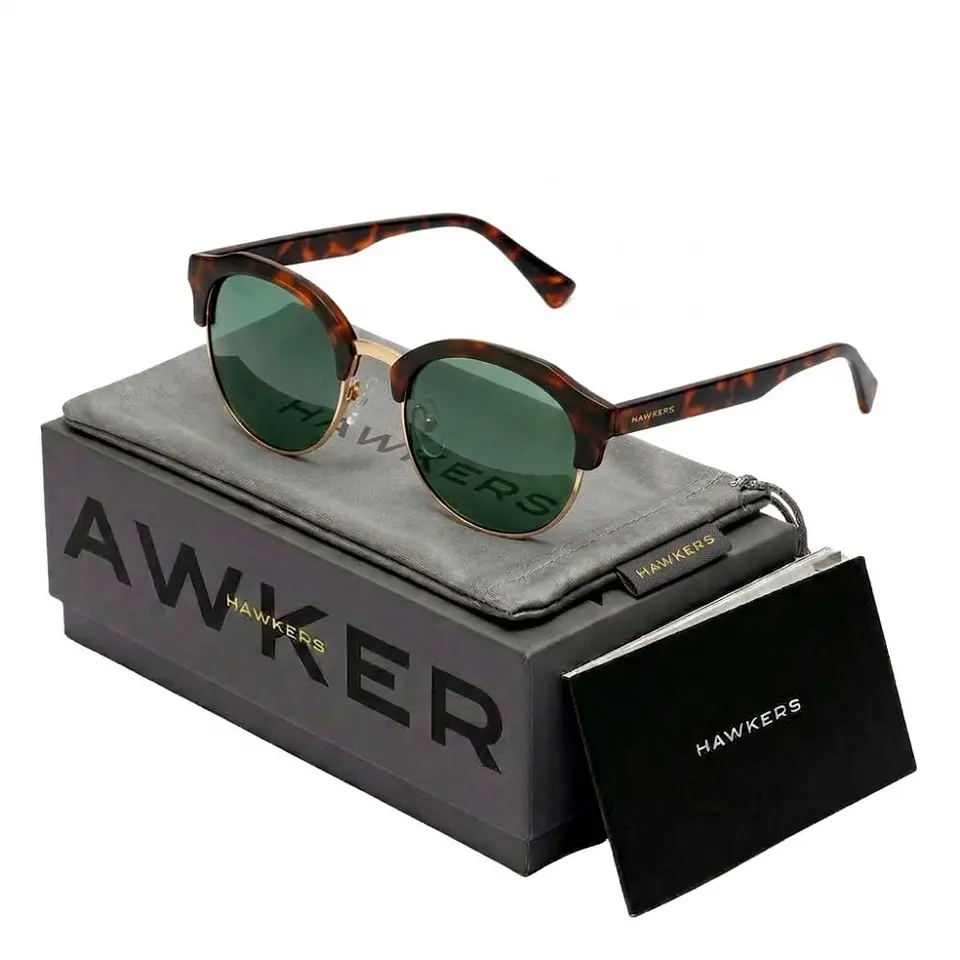Gafas de Sol Polarizado Hawkers CLASSIC ROUNDED HCLR22CETP Marron Tortuga Unisex Talla 51 mm 1