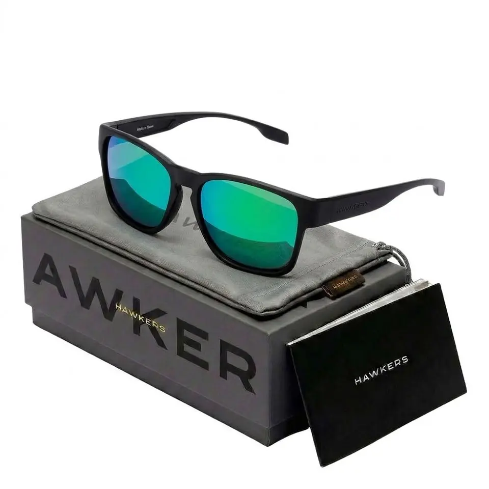 Gafas de Sol Polarizado Hawkers CORE RAW HCRA22BFTP Verde Espejado Unisex Talla 56 mm 1