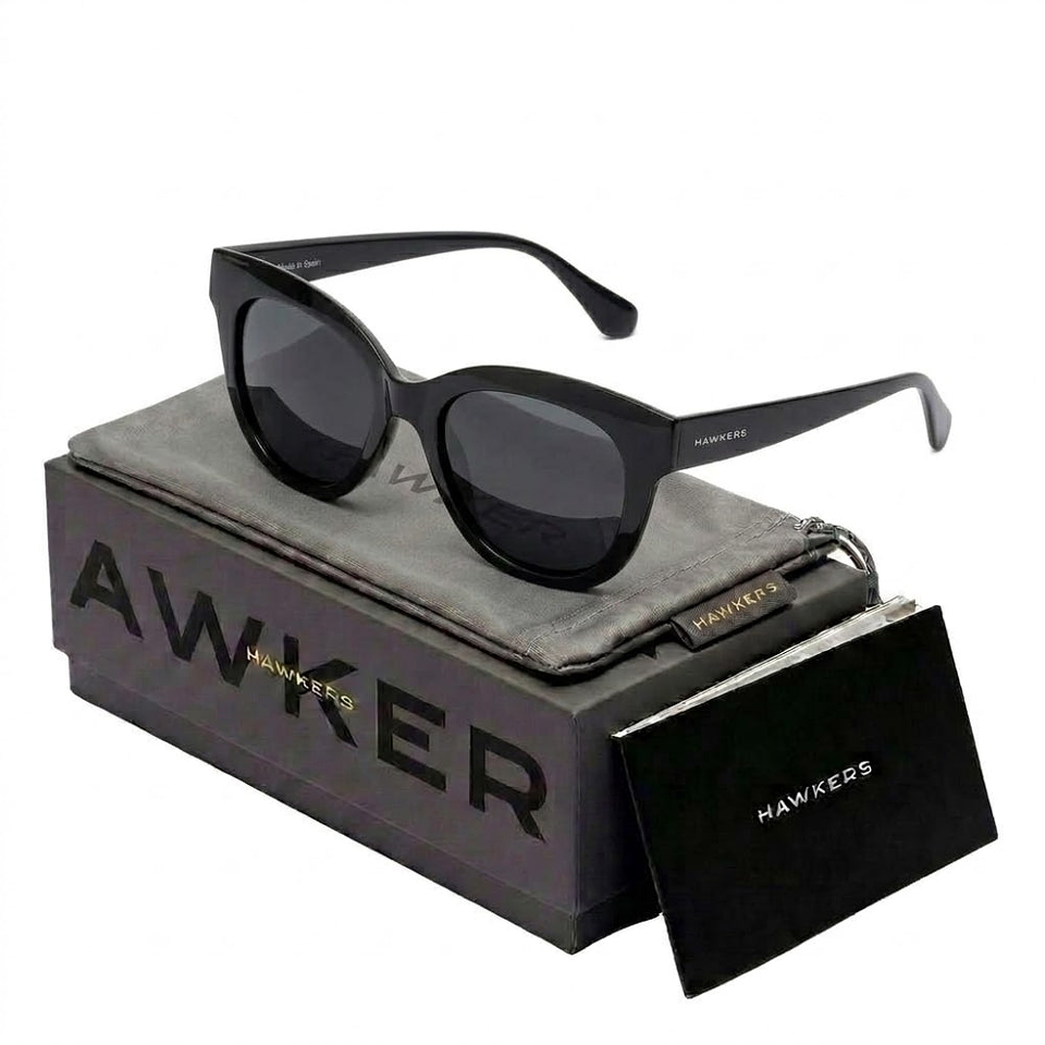Gafas de Sol Polarizado Hawkers Audrey Raw Negro Unisex Talla 52mm 1
