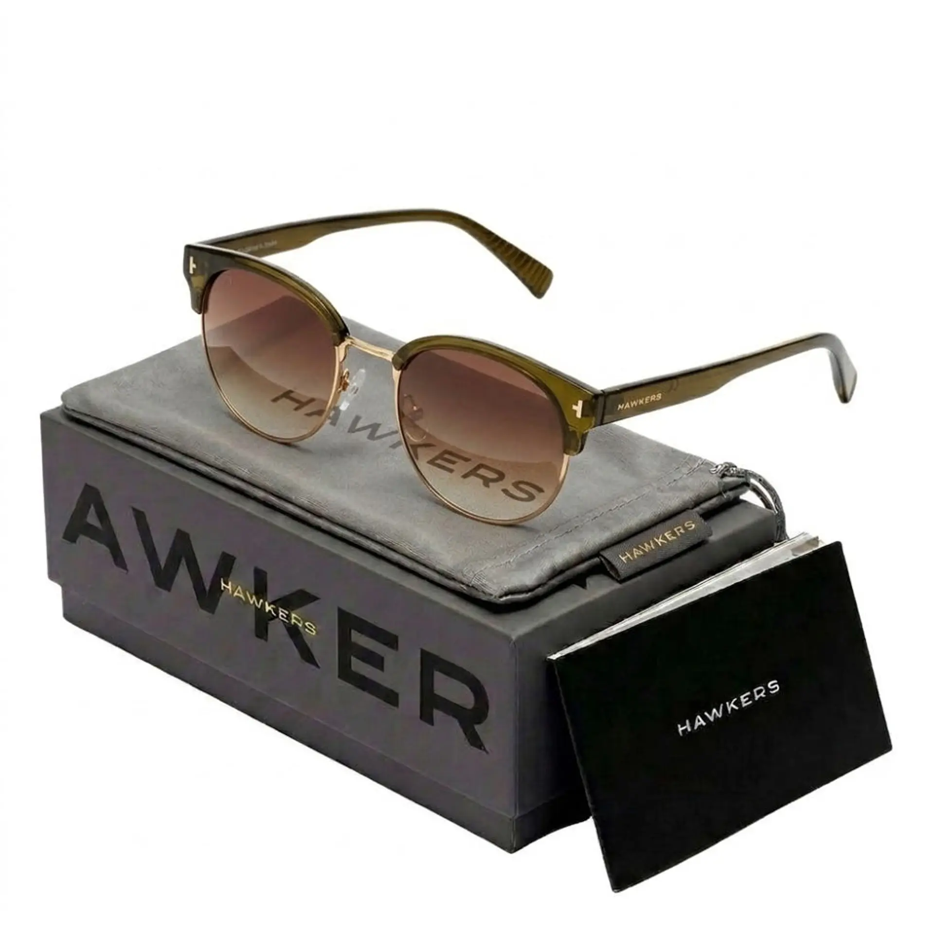 Gafas de Sol Hawkers NEW CLASSIC ROUNDED HNCR23EWT0 Marron Degrade Unisex Talla 53 mm 1