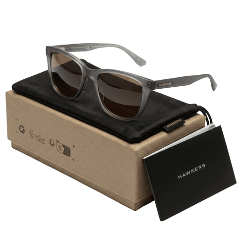 Gafas de Sol Hawkers Core Raw Gris Mate Unisex Talla 56mm