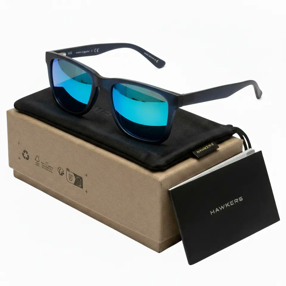 Gafas de Sol Polarizado Hawkers ONE LS RAW HOLR21LLTP Azul Espejado Unisex Talla 54 mm 1