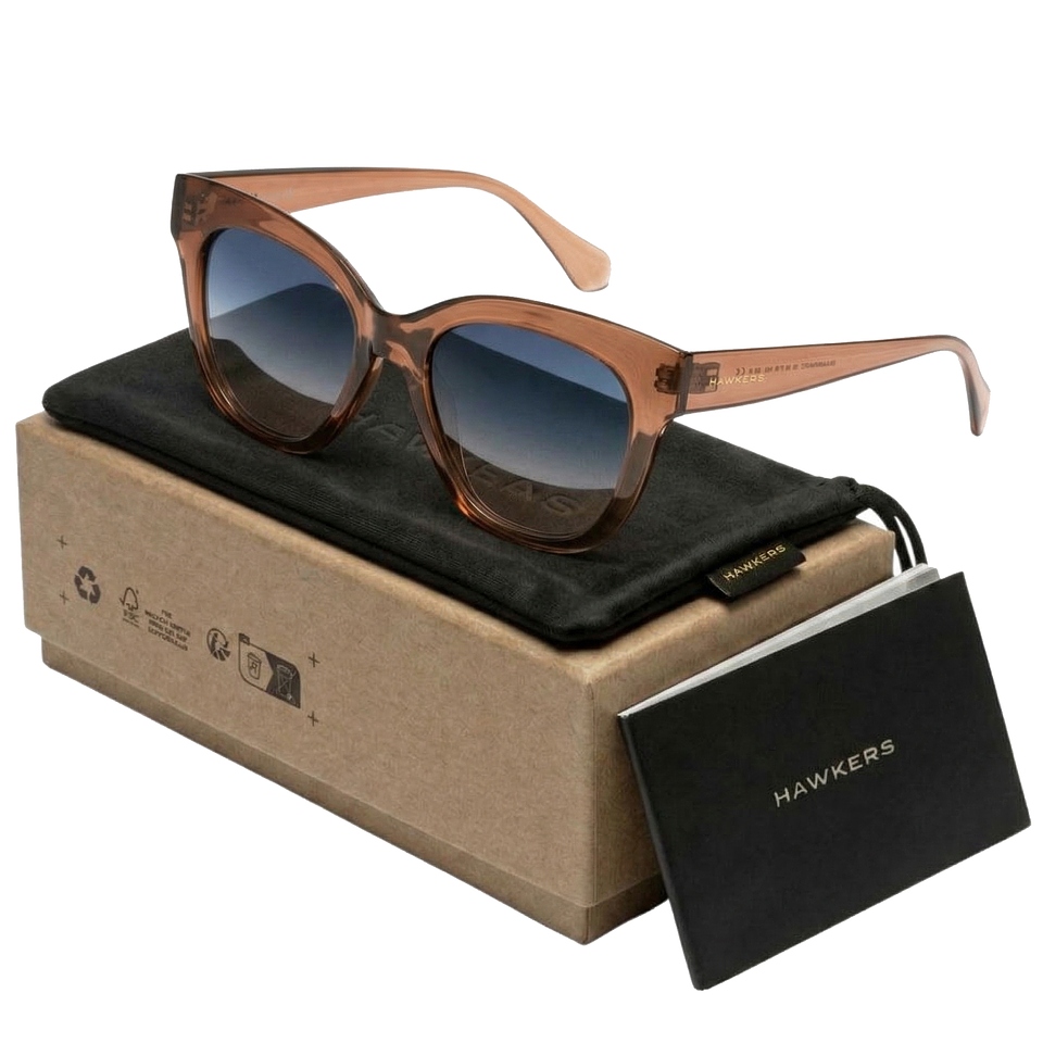 Gafas de Sol Hawkers Audrey Raw Azul y Marron Semitransparente Unisex Talla 52mm 1
