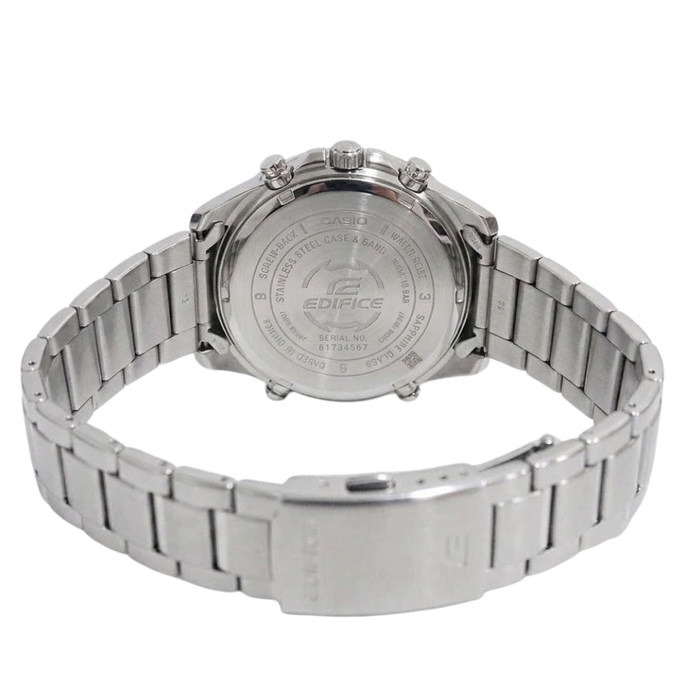 Reloj Análogo Casio Edifice EFV-610DE-2AUDF con Cronógrafo en Acero Inoxidable Color Azul Petroleo 2