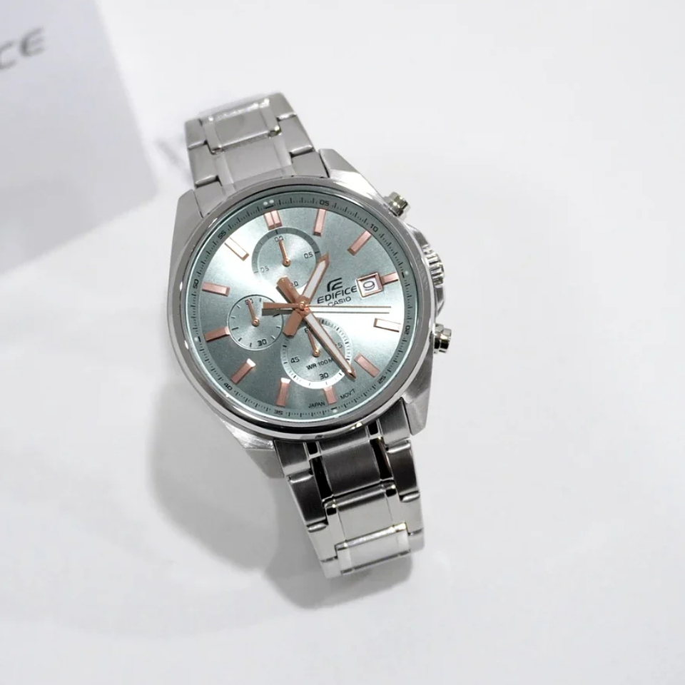 Reloj Análogo Casio Edifice EFV-610DE-3AUDF con Cronógrafo en Acero Inoxidable Verde Oliva 6