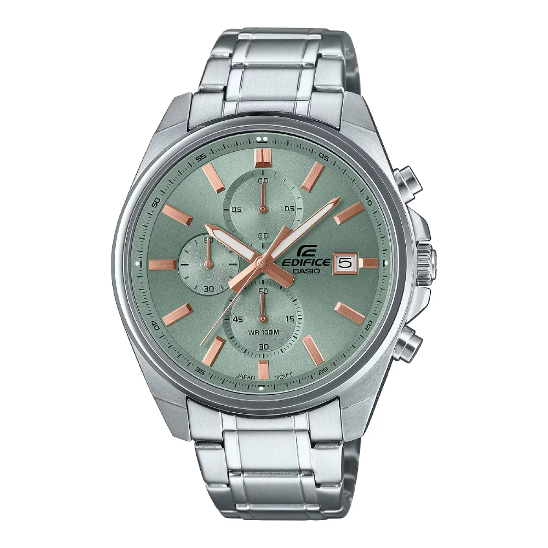 Reloj Análogo Casio Edifice EFV-610DE-3AUDF con Cronógrafo en Acero Inoxidable Verde Oliva 1