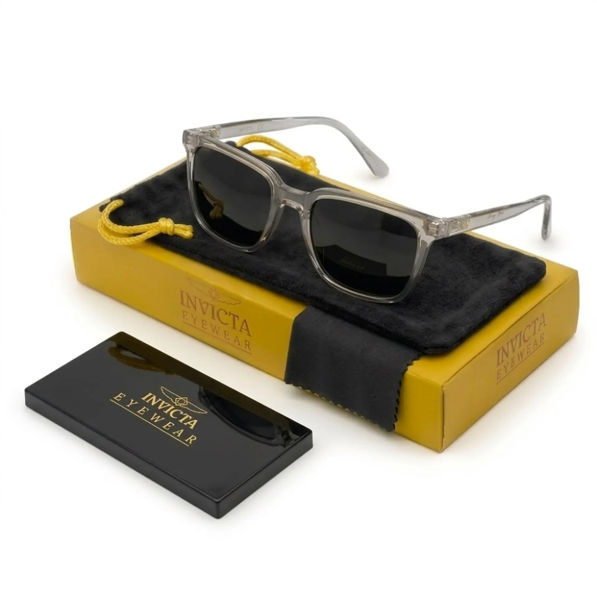 Gafas de Sol Invicta Angel I 40031 Gris Ahumado Transparente Unisex Talla 52mm 1