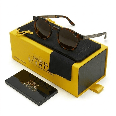 Gafas de Sol Invicta Round Pro Diver I 12821 Habana Carey Unisex Talla 49mm