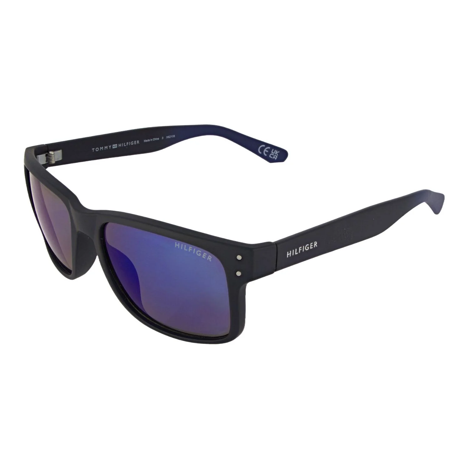 Gafas de Sol Tommy Hilfiger X62108 Outlook Negro Mate Lente Espejado Azul 56mm 2