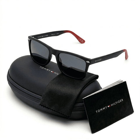 Gafas de Sol Tommy Hilfiger X62125 Outlook Negro con Rojo Degradado Talla 54mm