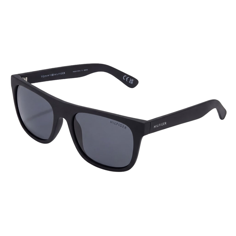 Gafas de Sol Tommy Hilfiger X62073 Outlook Negro Marco Lentes Gris Oscuro Clásico 52mm 2