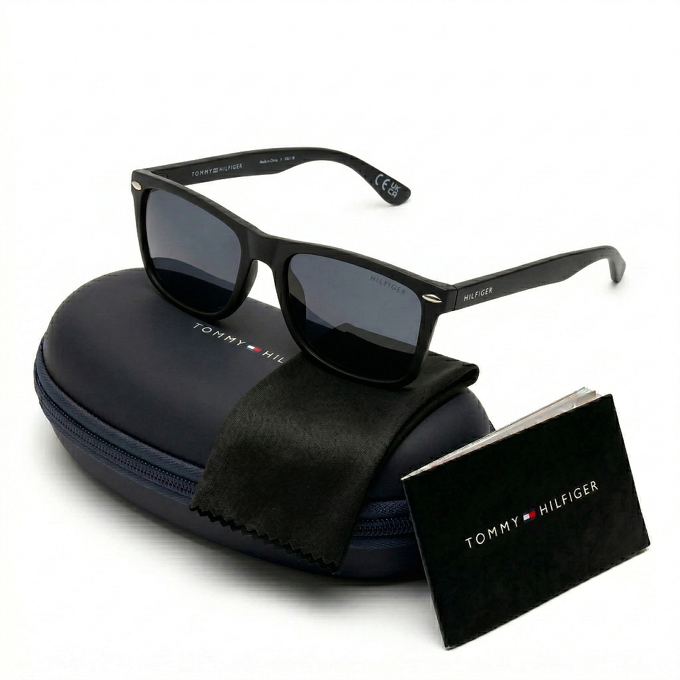 Gafas de Sol Tommy Hilfiger X62168 Outlook Negro Clásico Estilo Wayfarer 55mm 1