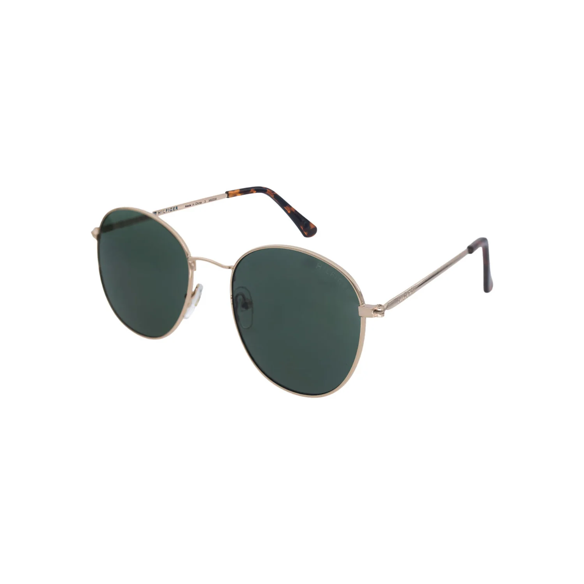 Gafas de Sol Tommy Hilfiger Polarizados X62206 Outlook Round Dorado Lentes Verdes 51mm 2